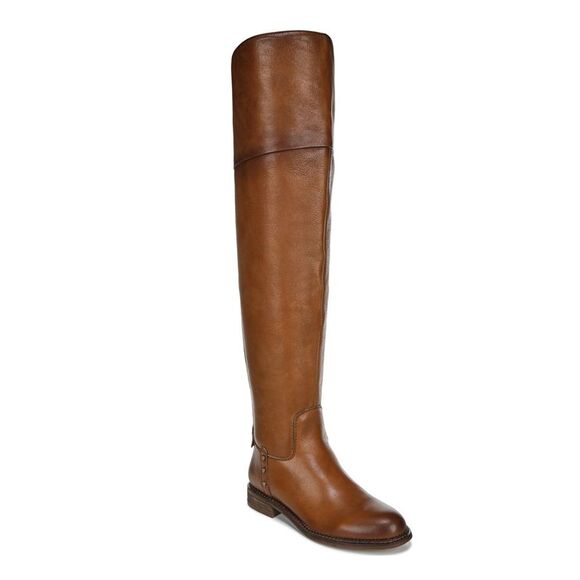 FRANCO SARTO Shoes - FRANCO SARTO Womens Brown Over The Knee Haleen Round Toe Leather Boots 5.5 M